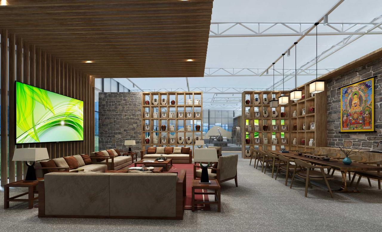 如何拓展小面積展廳的空間感,使其更具展示效果插圖 阿壩縣農(nóng)業(yè)展廳設(shè)計圖例